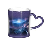 LKLDDPZB Fantasy Space Print Heat Changing Coffee Mug â€“11 Oz Magic Color Changing Mug, Ceramic Thermal Reactive Cup for Men and Women