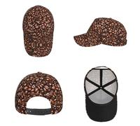 LKLDDPZB Funny Roasted Coffee Beans Baseball Cap with Full-Print Design - Durable, Lightweight, and Adjustable for Everyday Use