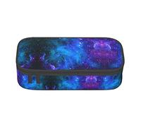 LKLDDPZB Galaxy Print High-Capacity Layered Pencil Bag - Full Print Design, Durable Oxford Cloth Construction, Versatile and Organized Solution for Your Stationery and Accessories