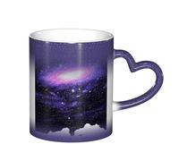 LKLDDPZB Galaxy Space Art Print Heat Changing Coffee Mug â€“11 Oz Magic Color Changing Mug, Ceramic Thermal Reactive Cup for Men and Women