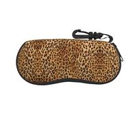 LKLDDPZB Leopard Print Print Ultra-Lightweight & Portable Soft-Shell Glasses Case (Horizontal Design) â€“ Full-Frame Double-Sided Print With Chloroprene Rubber Material