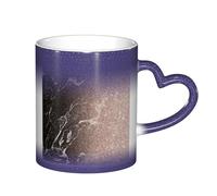 LKLDDPZB Marble Color Rose Gold Print Heat Changing Coffee Mug –11 Oz Magic Color Changing Mug, Ceramic Thermal Reactive Cup for Men and Women