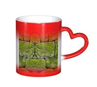 LKLDDPZB Moss Stone Pavement Print Heat Changing Coffee Mug â€“11 Oz Magic Color Changing Mug, Ceramic Thermal Reactive Cup for Men and Women