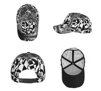 LKLDDPZB Musical Theme Music Clefs Baseball Cap with Full-Print Design - Durable, Lightweight, and Adjustable for Everyday Use Black