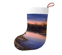 LKLDDPZB Nature Wild Animal Deers Print Christmas Stocking, Xmas Santa Stockings For Presents, Holiday Hanging Decor For Christmas Tree Fireplace Party