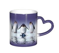 LKLDDPZB Penguin Print Heat Changing Coffee Mug â€“11 Oz Magic Color Changing Mug, Ceramic Thermal Reactive Cup for Men and Women