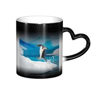 LKLDDPZB Penguin Print Heat Changing Coffee Mug â€“11 Oz Magic Color Changing Mug, Ceramic Thermal Reactive Cup for Men and Women