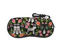 LKLDDPZB Schnauzer Print Ultra-Lightweight & Portable Soft-Shell Glasses Case (Horizontal Design) â€“ Full-Frame Double-Sided Print With Chloroprene Rubber Material
