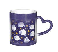 LKLDDPZB Sheep Print Heat Changing Coffee Mug –11 Oz Magic Color Changing Mug, Ceramic Thermal Reactive Cup for Men and Women