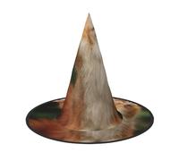 LKLDDPZB Squirrel Funny Animal Printed Halloween Witch Hat For Women And Men Pointy Hat Decoration Cosplay