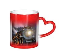 LKLDDPZB Steam Train Print Heat Changing Coffee Mug â€“11 Oz Magic Color Changing Mug, Ceramic Thermal Reactive Cup for Men and Women