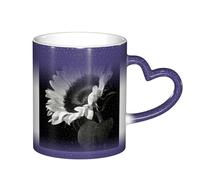 LKLDDPZB Sunflower Black Grey Print Heat Changing Coffee Mug â€“11 Oz Magic Color Changing Mug, Ceramic Thermal Reactive Cup for Men and Women