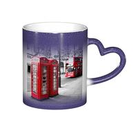 LKLDDPZB Telephone Booth Print Heat Changing Coffee Mug –11 Oz Magic Color Changing Mug, Ceramic Thermal Reactive Cup for Men and Women
