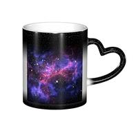 LKLDDPZB Universe Galaxy Star Space Print Heat Changing Coffee Mug â€“11 Oz Magic Color Changing Mug, Ceramic Thermal Reactive Cup for Men and Women