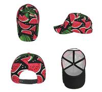 LKLDDPZB Watermelon Baseball Cap with Full-Print Design - Durable, Lightweight, and Adjustable for Everyday Use Black