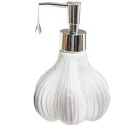 LKLNCXC Lotion dispensers Lotion Dispenser Ceramic Fruit Shaped Soap Liquid Body Bottle Hand For Bathroom Kitchen Dish(Garlic Silver Pump)