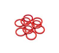 LKLNCXC Oil seal Red Silicone Rubber O Ring 10pcs Wire Diameter 3.1mm OD 10mm-78mm Seal Washer Gasket Set for Plumbing Machinery Repair