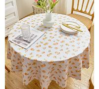 LKLNCXC Tablecloth Round Tablecloth 90 CM, Oil Proof Spill PVC Plastic Table Cloth, Wipeable Cover, Tablecloths, for Banquet, Parties, Dinner, Wedding, Holiday(D,90CM)