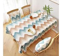 LKLNCXC Tablecloth Water Polyester Checkered Table Cloth Oblong Dining cover for Home Restaurant Party Buffet Picnic,pink-01,130x200cm(Brown-01,60x60CM/2pcs)