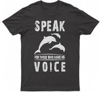 LKMGFD Dolphin Forever Speak for Those Who Have No Voice, Fashion T-Shirt(XX-Large)