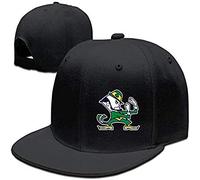 LKMGFD Fadah University of Notre Dame Fighting Irish Custom Unisex Adjustable 3D Baseball Snapback Hip Hop Cap Hat Black Black(Large)