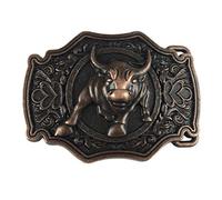LKMY Bronze Long Horn Bull Rodeo Western Cowboy Belt Buckle For Men