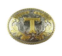 通用 LKMY Men's Belt Buckle,3D Golden Letter,Alphabet, Initial,Carving Belt Buckle A~Z,Western Vintage Style Cowboy Belt Buckles Jeans Accessory for Men Women Father's Day, Christmas, Birthday Gift