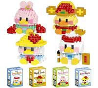 LKNBIF Animal Building Blocks, 4 Pack Mini Building Blocks Set, Building Blocks Toys, Creative Decor Gift Idea, Animal Micro Building Blocks Suit, for Adults Boys Girls, Youth (Duck)