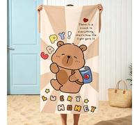 LKNBIF Beach Towel, Beach Towels For Adult, Quick Dry Microfibre Capybara Printed Beach Towels, Super Absorbent Beach Towel for Swim for Adults Beach Essentials Accessories Vacation Gift