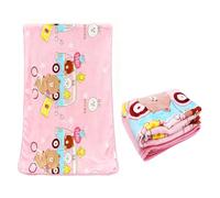 LKNBIF Bear Fleece Blanket, Cute Bear Throw Blanket, Sofa Throw, Cartoon Soft Blankets Fluffy Throws Kids Bedding for Sofa Office, Car Camping 130x100cm