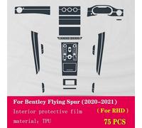 LKNHLJ Car Interior Film Dashboard Panel Central Console Gear Navigation Screen TPU Transparent Protective Film，for Bentley Flying Spur 2020-2023
