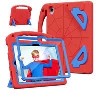 LKOOZO Kids Case for iPad Air 11-Inch (M4/M3/M2, 2026/2025/2024), iPad Air 5th Generation (2022) / 4th Generation (2020) 10.9" - Shockproof Cover with Built-in Screen Protector and Stand (Red+Blue)