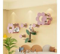 LKPMGOA Cat Wall Shelves and Mounted Perches, Cats Climbing Shelf Wall Mounted, Wide Platform, Triangular Reinforced Base(8pcs)