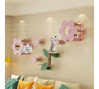 LKPMGOA Cat Wall Shelves and Mounted Perches, Climber Set with pcs, Bottom reinforcement, Suitable for small apartments(8pcs)