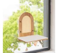 LKPMGOA Cat Wall Shelves, Corner Climbing Shelf Perches, Kitty Shelf, Suction Cup Support, Load-bearing 20kg(45.5 * 40cm)