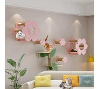 LKPMGOA Cat Wall Shelves Set, Modern Wall-Mounted Cat Furniture, Thickened Board, Saves Space, Easy to Assemble(8pcs)