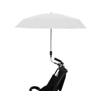 LKPOMI 35 Inch Chair Umbrella with Universal Clamp Sun Protection Rainproof Portable Outdoor Umbrella for Camping Chair Strollers Golf Carts (White)