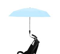 LKPOMI 35 Inch Chair Umbrella with Universal Clamp Sun Protections Rainproof Clip on Beach Wheelchair Umbrella Portable Outdoor Umbrella for Camping Chair Strollers Golf Carts(Blue)