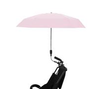 LKPOMI 35 Inch Chair Umbrella with Universal Clamp Sun Protections Rainproof Clip on Beach Wheelchair Umbrella Portable Outdoor Umbrella for Camping Chair Strollers Golf Carts(Pink)