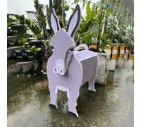 LKPOMI Animal Planter Plant Pot Cute DIY Flower Planter Succulent Pot Animal Shape Plant Container Holder for Indoor Outdoor Garden Decor (Donkey)