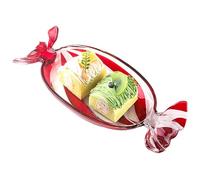 LKPOMI Christmas Candy Dish Glass Fruit Plates Serving Dessert Plates Tableware Holiday Candy Platter for Xmas Party Decor (A)