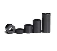 Lkq-Flat Washer Black ABS Nylon Plastic Non-Threaded Spacer Hollow Standoff Washer For PCB Board M3 M4 M5 M6 M8 M10 Screw Bolt firmly and durable(20pcs M8 (OD 14mm),Length 10mm)