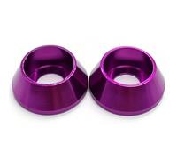 Lkq-Flat Washer M2 M2.5 M3 M4 M5 M6 M8 Aluminum Cup Head Washer Anodized Oxidation Cone Washers, 6Pcs, firmly and durable(Purple,M5 (6Pcs))