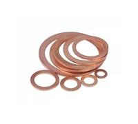 Lkq-Flat Washer M3 M4 M5 M6 M7 M8 M10 M12 M13 M14 M16-M33 0.8mm Thickness Copper Washers Flat Gaskets Round Washer Sealing Gasket, firmly and durable(M5x10x0.8mm 10pcs)