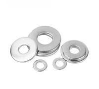 Lkq-Flat Washer M3/ M4/ M5/ M6/ M8-M16 Large Flat Washer 304 Stainless Steel Big Metal Gasket Meson Plain Washers, firmly and durable(M4x12x1(20pcs))