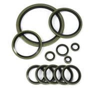 Lkq-Flat Washer M5-M60 Bonded Sealing Ring Kit Metal Plumbing Gasket Oil Resistant High Temperature Combined Seal Washer, firmly and durable(M13,100pcs)