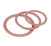 Lkq-Flat Washer M5-M60 Copper Washer For Oil Sump Plug Sealing Solid Washer Flat Seal Gasket Ring, firmly and durable(M27X35X2mm 3pcs)