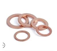 Lkq-Flat Washer M6 M8 M10 M12 M14 M15 M16 M18 M19 M20 Thickness 2mm Solid Copper Washer Shim Flat Ring Gasket Rings Seal Washers, 10pcs, firmly and durable(M10x15x2mm 10PCS)
