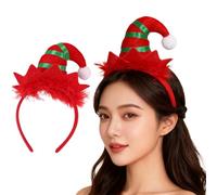 LKQBBSZ Christmas Elf Headbands Xmas Elf Hat Cute Santa Elves Hair Hoop Headpiece for Women Girls Cosplay Costume