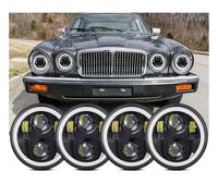 LKRGBXA Car Headlamp 4pcS DRL LED Headlights 5.75inch LED Round 5.75" Headlight For Chevy For Bel For Air For Biscayne For Brookwood For Caprice For Chevelle Head Lamp(4pcs Chrome)